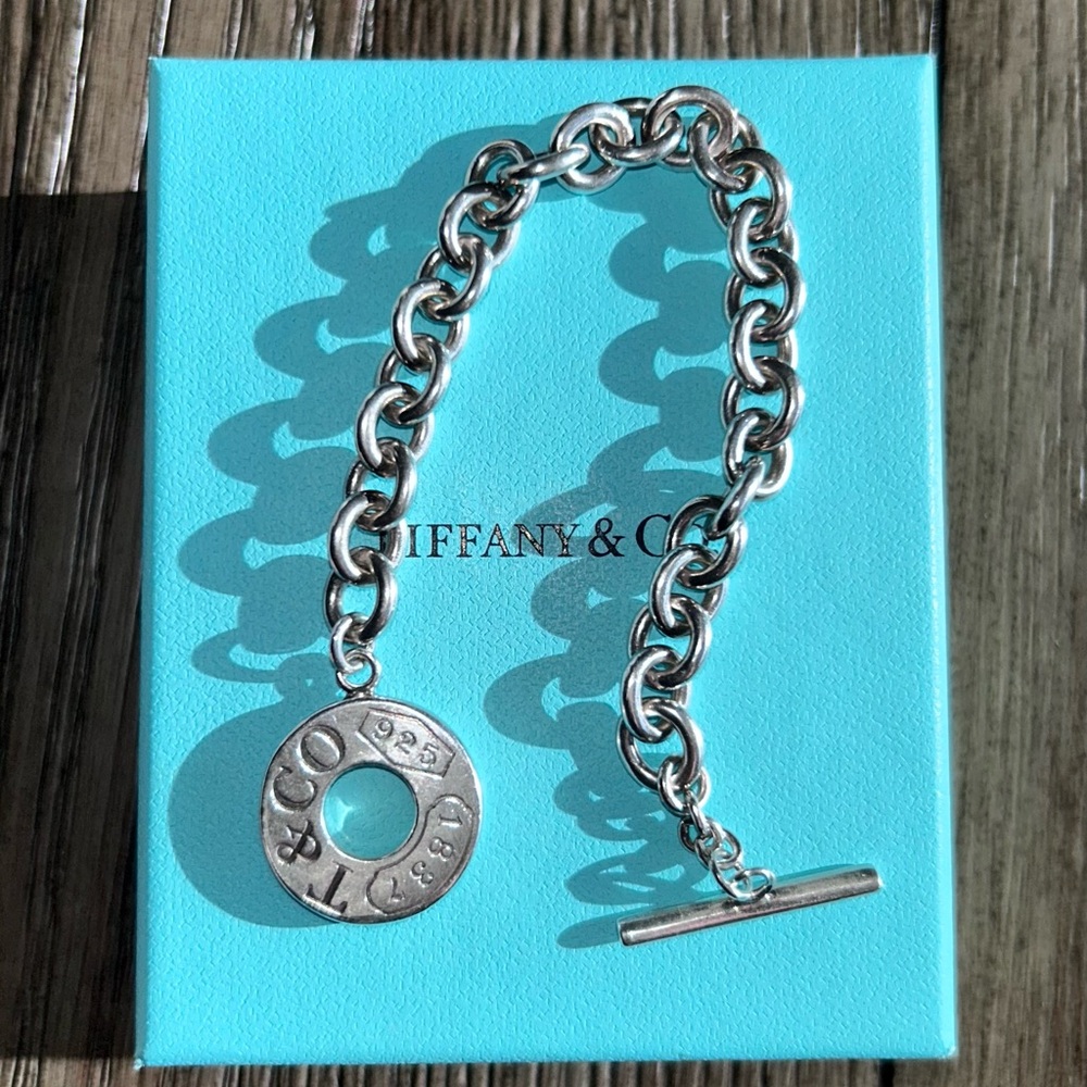 Authentic Tiffany & Co. 925 silver 1837 toggle bracelet.